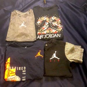 Lot of 4 Boys Jordan tshirts size Medium